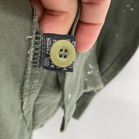 The People Vs. Men's Bobby Surplus Bleached Shirt Long Sleeve Green sz S NWT - Picture 5 of 6